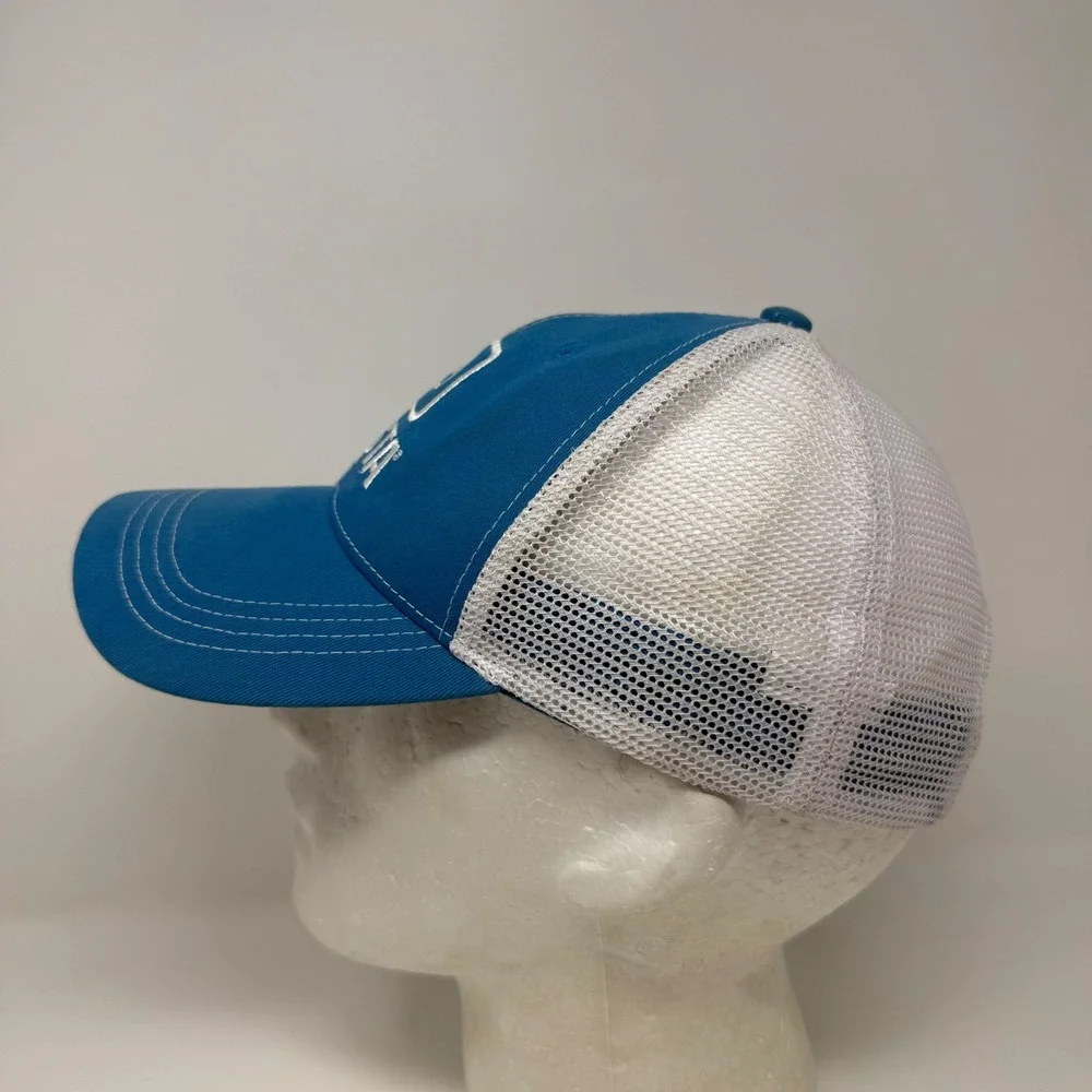Costa Del Mar Blue White Marlin Logo Mesh Snapback Trucker Hat Fishing Cap